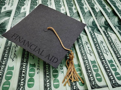 Graduation Cap on Hundred Dollar Bills Image
