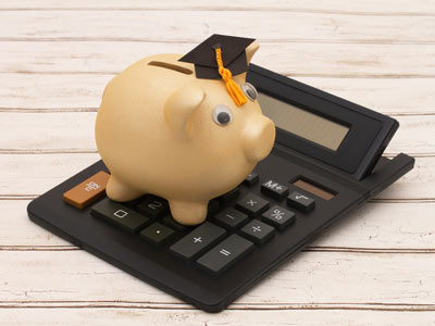Piggy Bank with Calculator Image