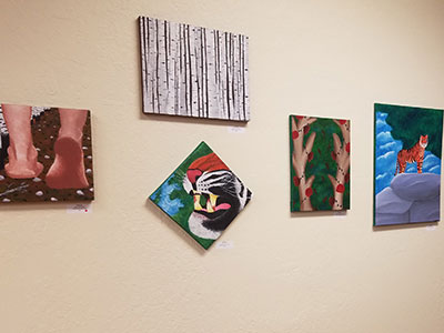 Paintings by Krista Lee Gayer on display
