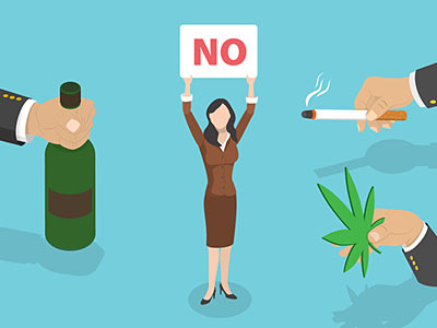 No to vices graphic