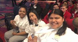 TMCC student-chefs at the SkillsUSA Competition with their awards.