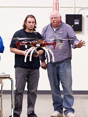 Aviation Students Flying UAV Image