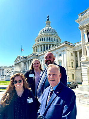 Lauren Miller, Stephanie Mead, Michael Schulz, and Dennis Nolan at EMS Day on the Hill in Washington, D.C.