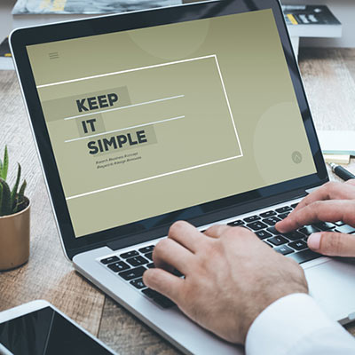 Keep It Simple on laptop