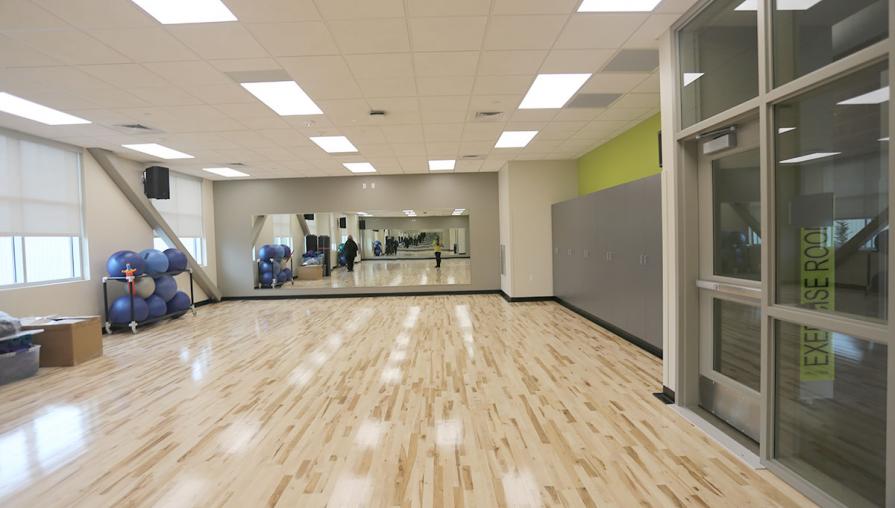A fitness studio in the TMCC Sports and Fitness Center.