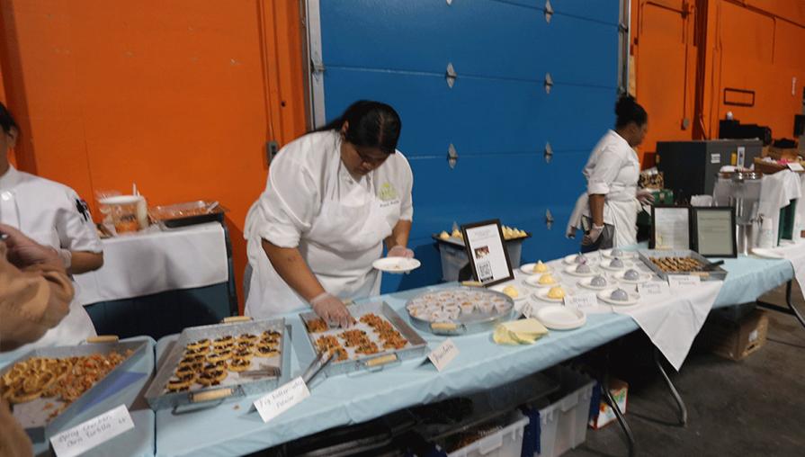 Culinary Arts students at work at the event.