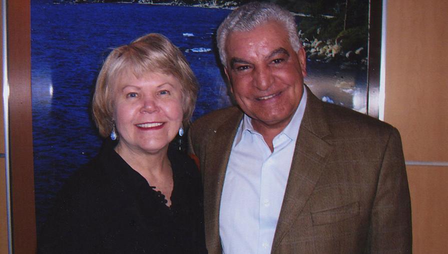 DSS Foundation Dianne Cheseldine with speaker Dr. Zahi Hawass in 2007.