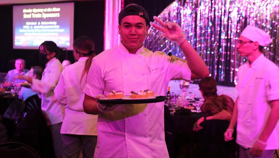 Culinary Arts students created, plated and served 200 guests who attended the event.