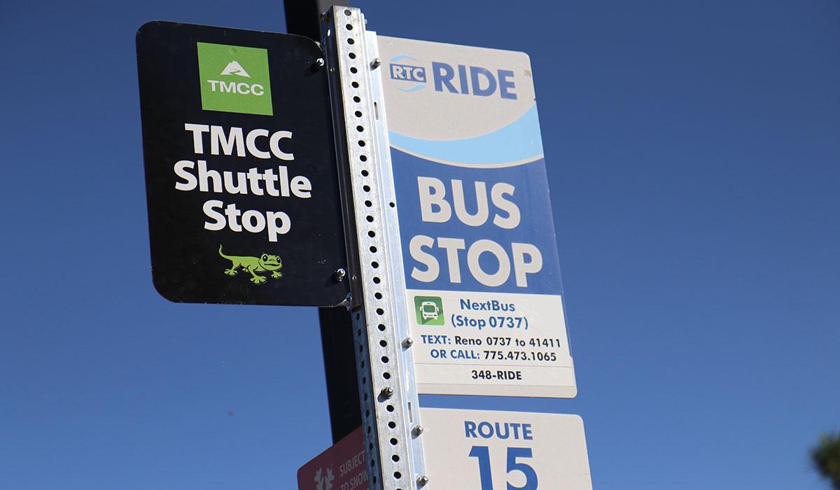 TMCC shuttle sign