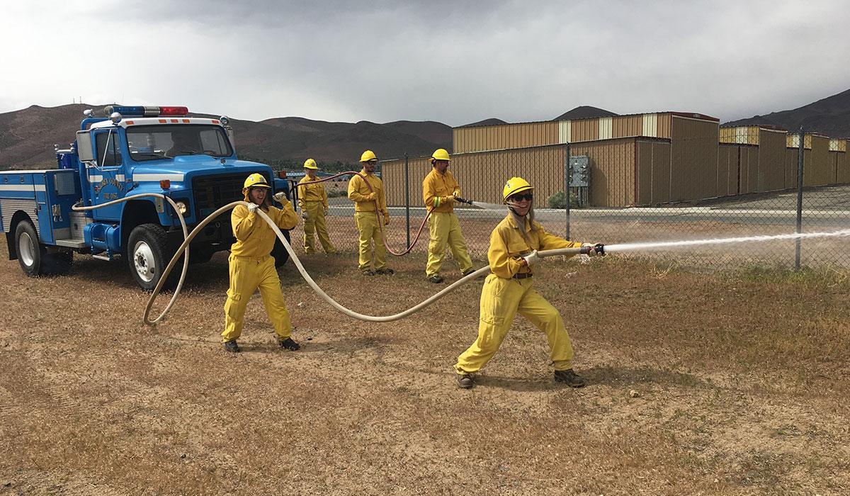 Students in the WildLand Fire Academy hone their skills as fire professionals