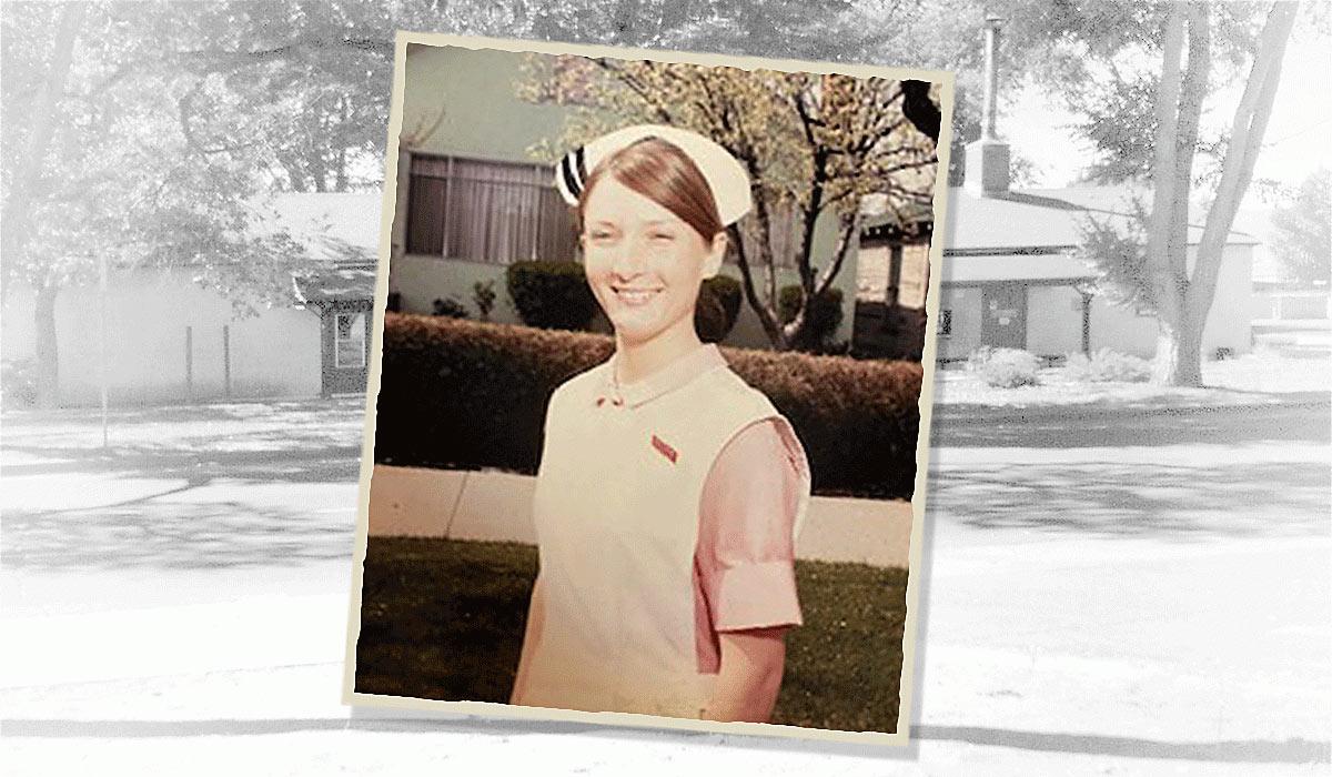 TMCC Alumni Dotty Graham Moreland in her nursing uniform at the 1972 graduation.