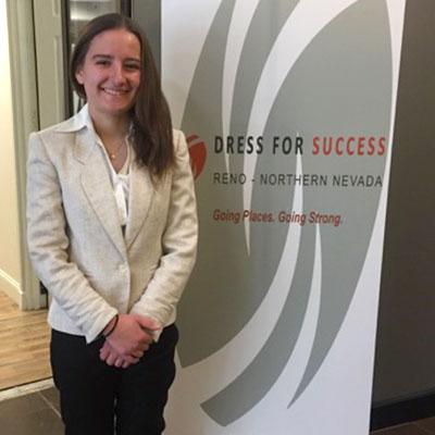 A student in the Success First Work Experience Program is ready for her interview, thanks to program partner Dress for Success