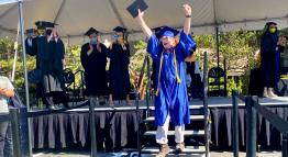 graduate celebrates at 2021 drive through commencement ceremony