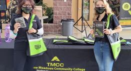SGA officers with TMCC swag bags
