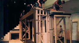 Workers Working on a Theater Set