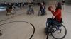 Students joined the Silver State Highrollers to learn how to play wheelchair basketball.